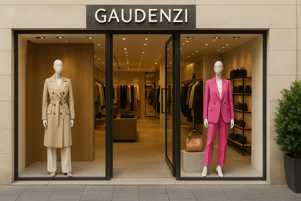 vetrina elegante di gaudenzi boutique su viale ceccarini a riccione