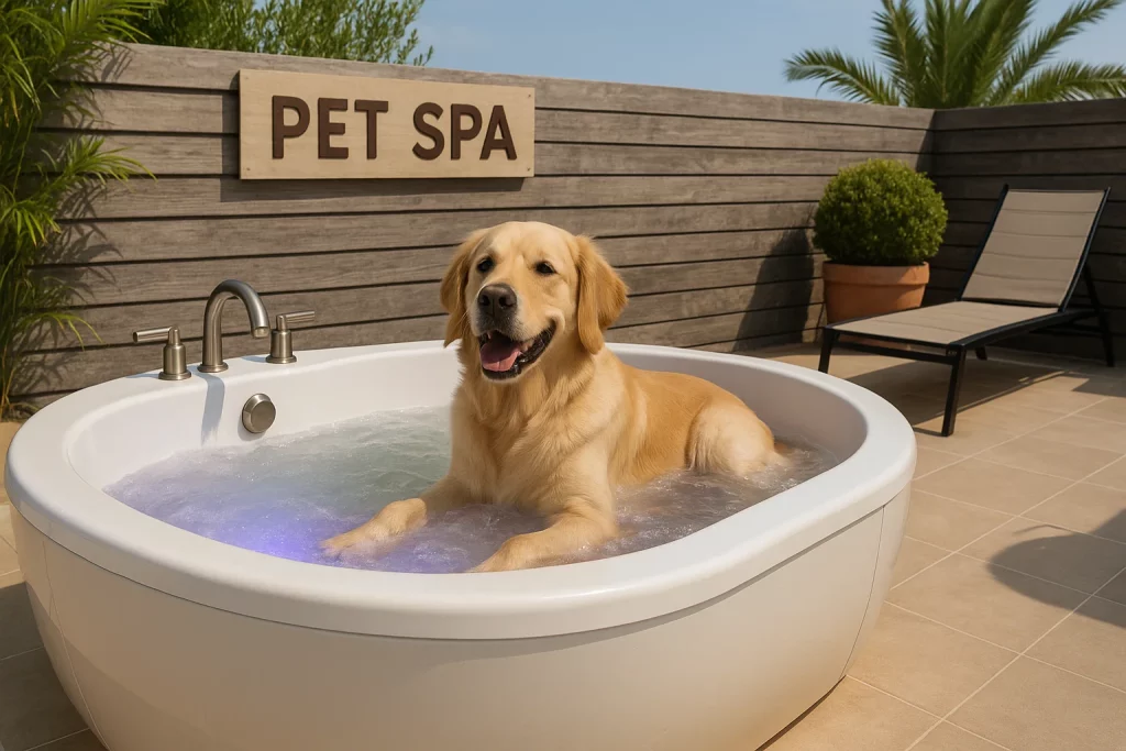 marano beach zona 135-136 a riccione, pet spa con idromassaggio e cromoterapia per cani